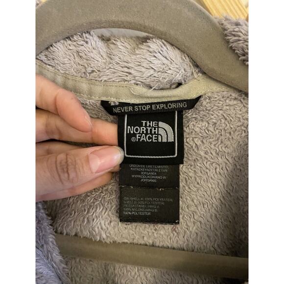 The North Face Sweatshirt Women's Small Gray Osito Fleece Collared Full Zip - Picture 4 of 8